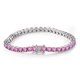 thumbnail image 3 of Pulseras de Tenis de Moissanita de 3 Mm para Mujer, Pulseras Doradas, Color D, Claridad VVS1, Diamante Rosa, Pulseras de Tenis, Pulseras de Plata Esterlina S925 para Mujer (6-9 Pulgadas), 3 of 6