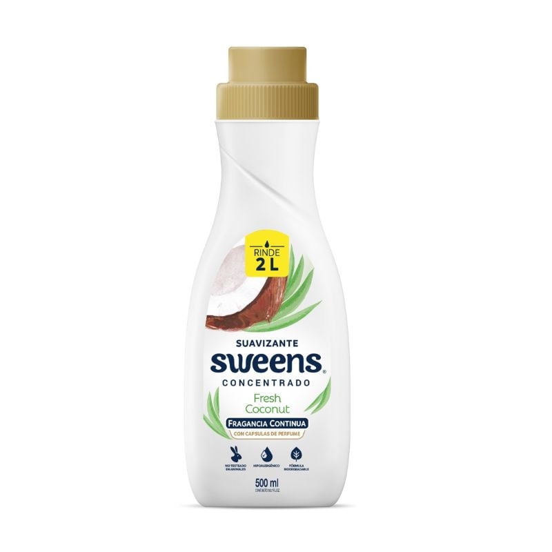 Suavizante Líquido Concentrado Fresh Coconut Botella 500 ml Sweens
