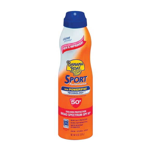 Protector solar Banana Boat Sport Performance en aerosol, 177 ml, 50 SPF