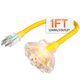 thumbnail image 1 of Cable de alimentación Deeklify 30 cm calibre 12 con 3 tomas impermeable, 1 of 8