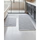 thumbnail image 1 of Set de alfombrillas de baño Furicher Waffle, antideslizantes, 2 unidades, color gris, 1 of 7