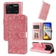 thumbnail image 1 of Funda tipo cartera FOXDOCK para Xiaomi Poco M4 Pro 4G , diseño girasol en relieve, cuero PU, cierre magnético, soporte y tarjetero, 1 of 5