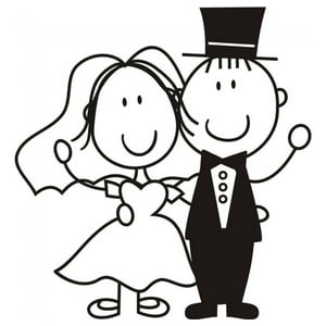 Rienda Libre Graphics - Decomural Bride And Groom Marriage Wedding Ws-17151