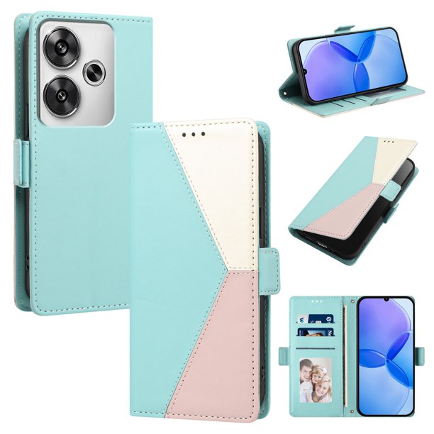 Funda Cartera con Soporte para Xiaomi Xiaomi Poco F6 5G, Verde