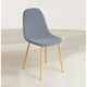 thumbnail image 1 of Silla Scoop Wood Velvet Gris, 1 of 3