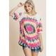 thumbnail image 5 of Blusa Tipo Túnica Casual con Mangas Abullonadas y Estampado Tie Dye de Felpa Francesa, 5 of 5