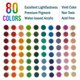 thumbnail image 2 of Pintura Acrílica U.S. Art Supply Kit de 80 Colores 3,68 ml, 2 of 6