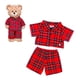 thumbnail image 2 of Pijama Build a Bear escocés rojo para peluches, 2 of 2