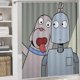 thumbnail image 5 of Robot sueños-theme 4-Piece Shower Curtain Set with Rugs, Waterproof Bathroom Decor Set Includes Bath Mat, U-Shaped Rug, Toilet Lid Cover and Curtain with Hooks, 5 of 6
