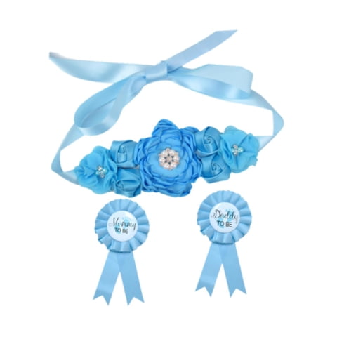 Magideal - Faja De Maternidad Con Juego De Alfileres De Ramillete, Regalos Para Decoración De Revelación De Género Azul