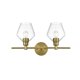 thumbnail image 1 of Aplique de Pared Living District Gene 2 Vidrio Satinado Dorado, 1 of 9
