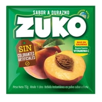 Refresco Sabor Durazno Sobre 15 G Zuko