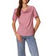 thumbnail image 1 of INSPIRE CHIC Top de Mujer con Cuello de Tortuga de Manga Corta Casual y Elástico XL Rojo, 1 of 6