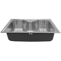 Domsa - Lavaplatos Duo Sobre Y Bajo Cubierta Con Canasto 80X50X23 Cm