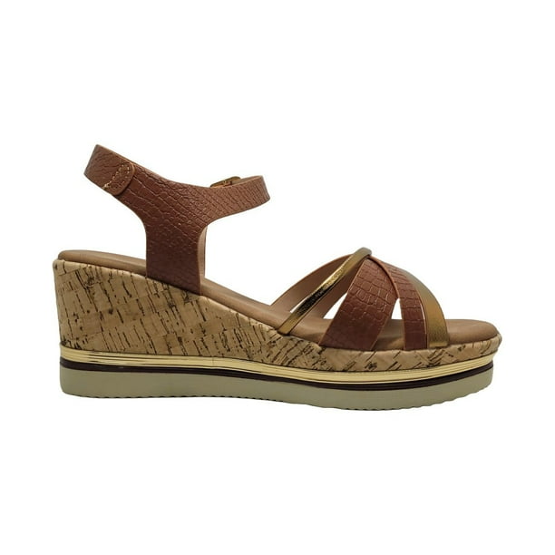 SANDALIAS DE FIESTA ALQUIMIA CARAMELO 3519 - Talla 36
