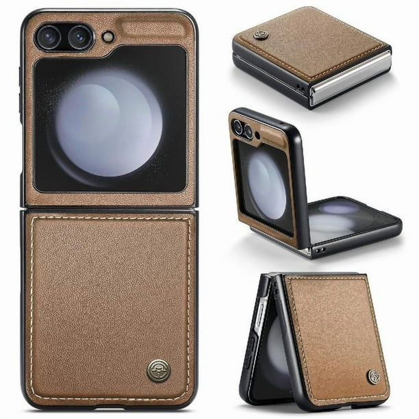 CaseMe tipo cartera Samsung Galaxy Z Flip7 FE 5G con cierre magnético, RFID, tarjetero, soporte, carga inalámbrica