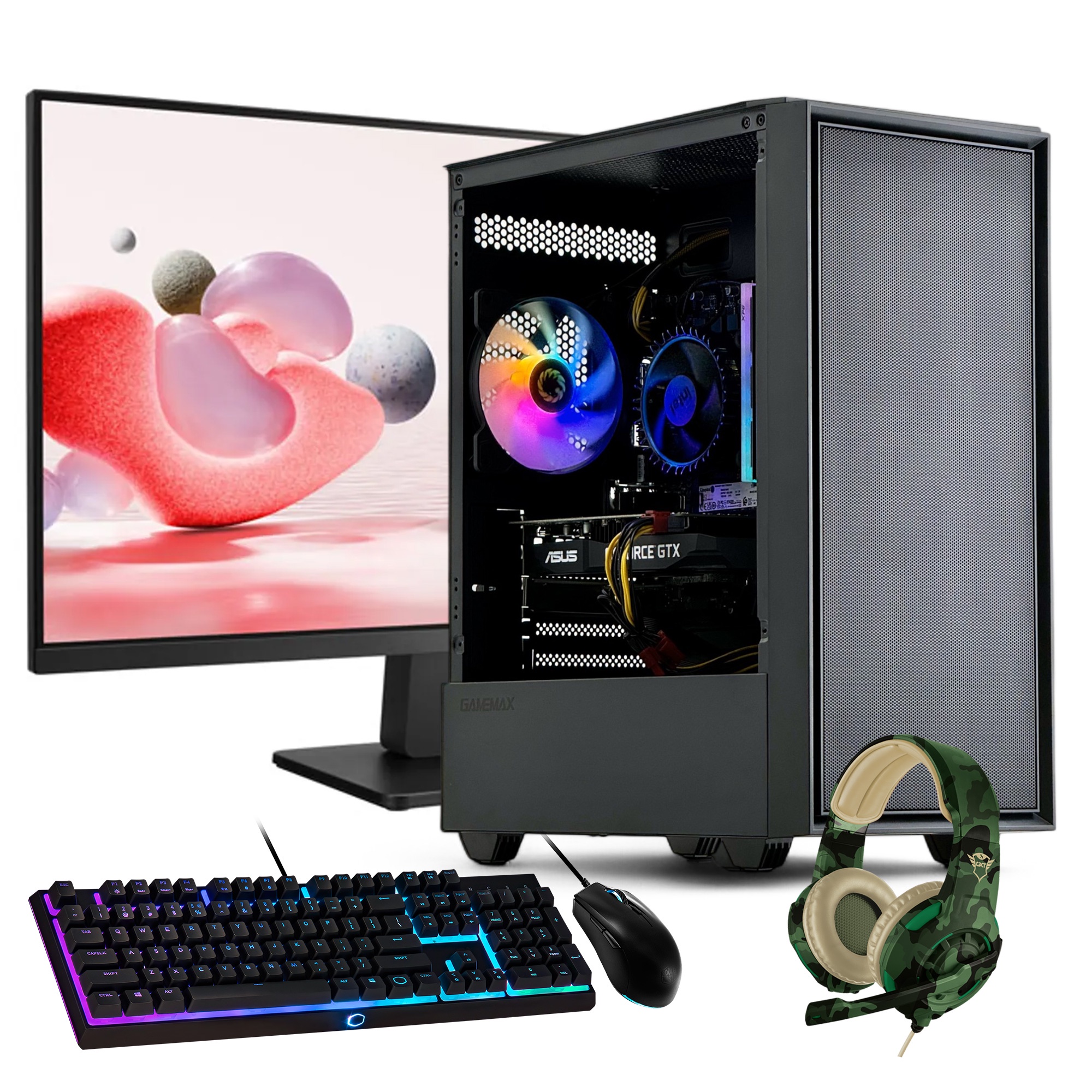 Hyperpc.Cl - Pc Gamer + Monitor 24 + Perif: Intel Core I3 13100 16Gb 1Tb Rtx 3050