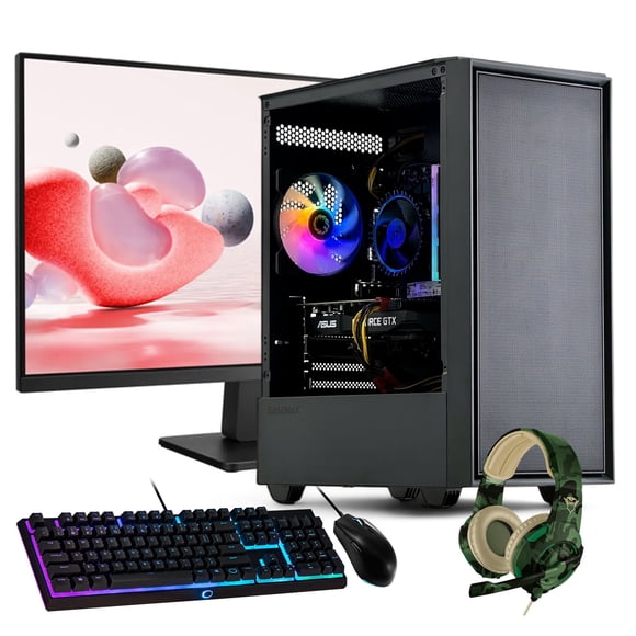PC GAMER + MONITOR 24 + Perif: INTEL Core i3 14100 16Gb 500Gb UHD 730