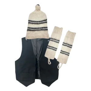 Genérico - Traje Chilote Niño Chaleco Gorro Y Polainas