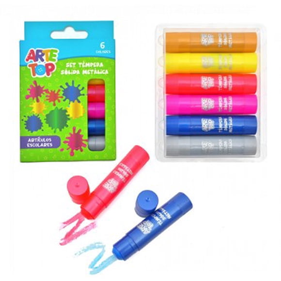 Tempera Solida Neon 6 Colores ArteTop