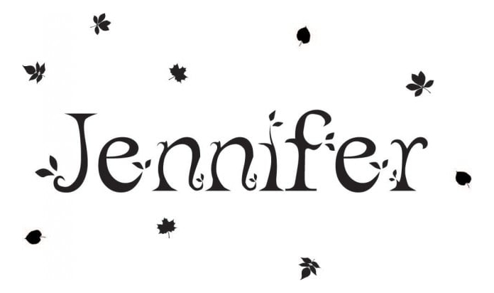 Rienda Libre Graphics - Decomural Personalised Name Leaf Ws-44297