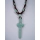thumbnail image 1 of Collar Feng Shui con forma de cruz de jade importada tallada a mano, 1 of 2