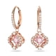 thumbnail image 1 of Pendientes Swarovski Una con pavé de cristal transparente y piedra rosa, 1 of 6