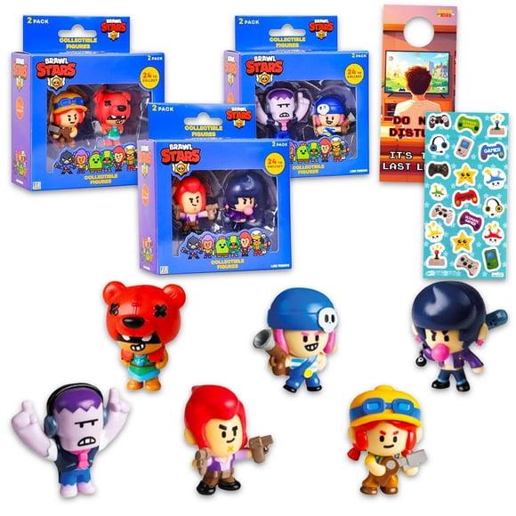 Brawl Stars: set de 6 mini figuras con stickers
