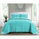 thumbnail image 2 of Juego de colcha Pure Bedding King/Cal King Aqua de microfibra, 3 piezas, 2 of 6