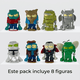 thumbnail image 5 of Pack x8 Figuras Ultra Zombies Colección Completa 8 cm, 5 of 5