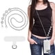 thumbnail image 1 of Body Strap MoKo - Cordón universal para teléfono (120 cm), metal, color plateado, 1 of 7