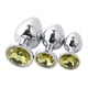 thumbnail image 3 of Pesas De Acero Inoxidable Plug Anal Stopper Jeweled Juguetes Para Adultos Amarillo Claro, 3 of 5