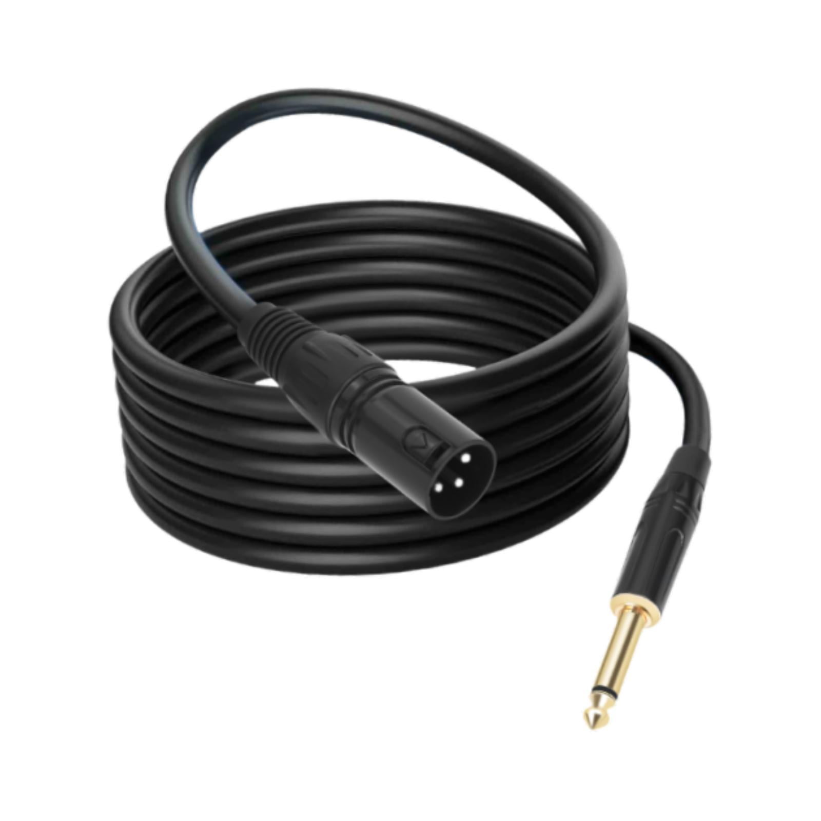 Bothyi - Ts 1/4 6.35 Cable De Micrófono De Audio Masculino A Xlr Para Tarjetas De Sonido Ktv 3m