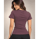 thumbnail image 3 of Polera Deportiva Mujer Manga Corta Acanalada Cuello Redondo, 3 of 4