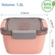 thumbnail image 5 of Recipiente Para Ensalada Para Llevar, 1,48 M (52 Oz) Con 3 Compartimentos, Ideal Para Aderezos Y Refrigerios, Para Hombres Y Mujeres., 5 of 7