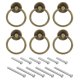 thumbnail image 1 of Uxcell Tiradores de Anillo Redondo, 6 Piezas Pomos de Cajones Bronce Círculo Manijas de Cajón Agujero Único para Tocador Armario Ropero, 1 of 6