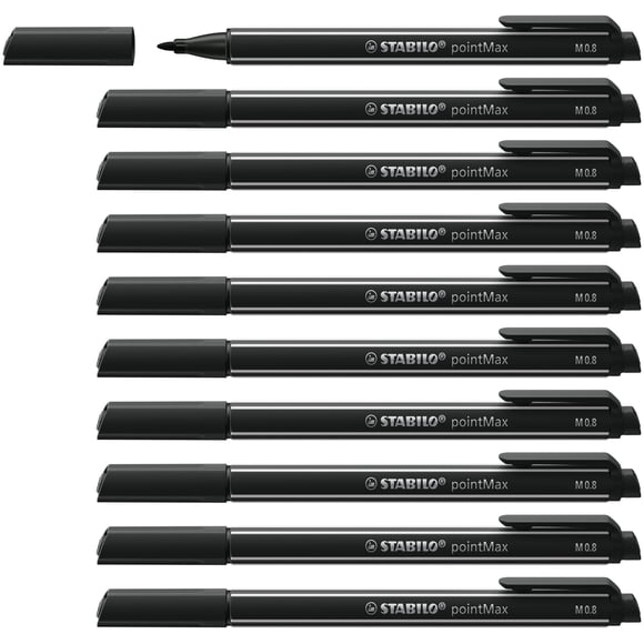 Bolígrafo marcador STABILO pointMax de punta de nailon 0,8 mm