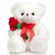 thumbnail image 1 of Oso de peluche HollyHome, oso rosa, 30 cm, blanco, 1 of 3