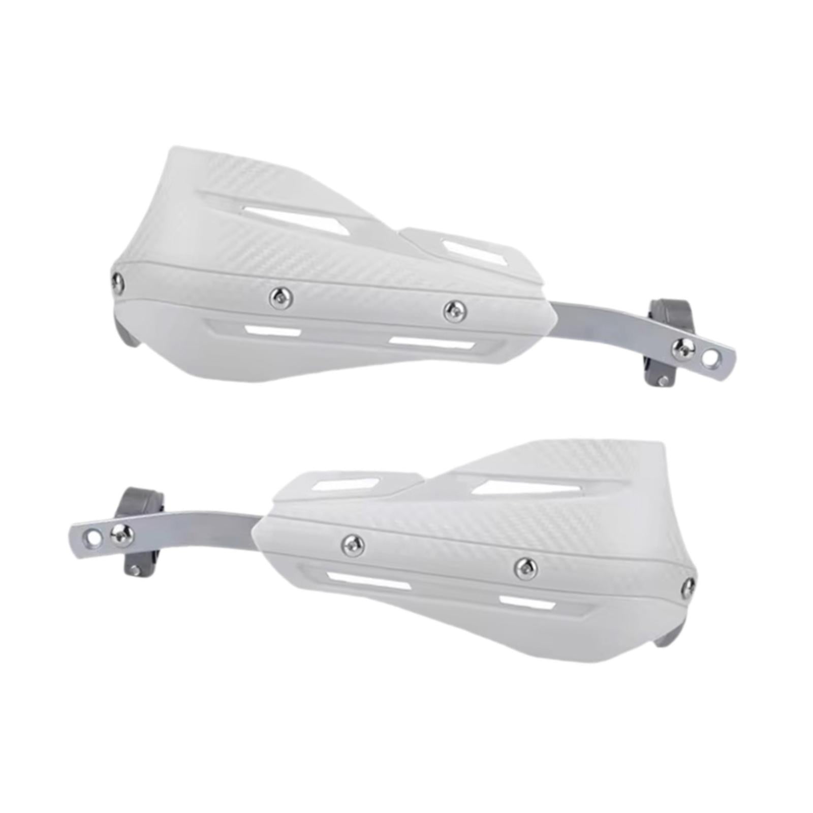 Ioensy - 2 Piezas De Protección Para Manillar De Aleación De Aluminio Para Scooter Atv Blanco