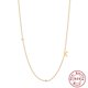 thumbnail image 1 of Collar HESHPAWS S925 Plata Pura Inicial Diamantada con Caja de Regalo, 1 of 3