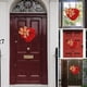 thumbnail image 4 of Corona de San Valentín, corona de corazón, 13 pulgadas/34 cm, corona de San Valentín de arpillera roja para puerta de entrada, decoraciones de corona de San Valentín de arpillera roja con lazos para f, 4 of 7