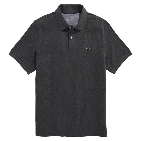 Polo Vineyard Vines Edgartown Piqué para hombre, color negro azabache