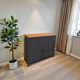 thumbnail image 2 of Aparador Buffet "Essential" Mueble de Madera Artesanal - Gris Grafito - 100x40x90 cm, 2 of 3