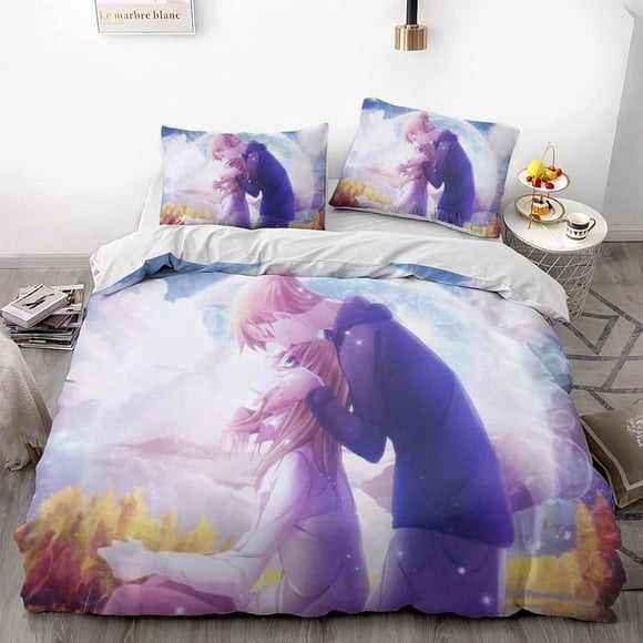 Attack- on G-iant Er-en Levi An-ime Soft 3D Printe-d Duvet- Cover B-edding Set with -Comfort-er Cover