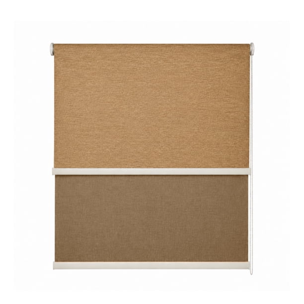 Cortina Roller Blackout 2 Paño 100x240 Doble Con Visillo Sin Cenefa