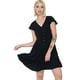 thumbnail image 1 of Vestido Mujer Corto Negro Vuelos Corona, 1 of 5