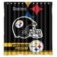 thumbnail image 1 of Cortina de ducha con ganchos para baño de los Pittsburgh Steelers Fans, tamaño 66 x 72 pulgadas, 1 of 3