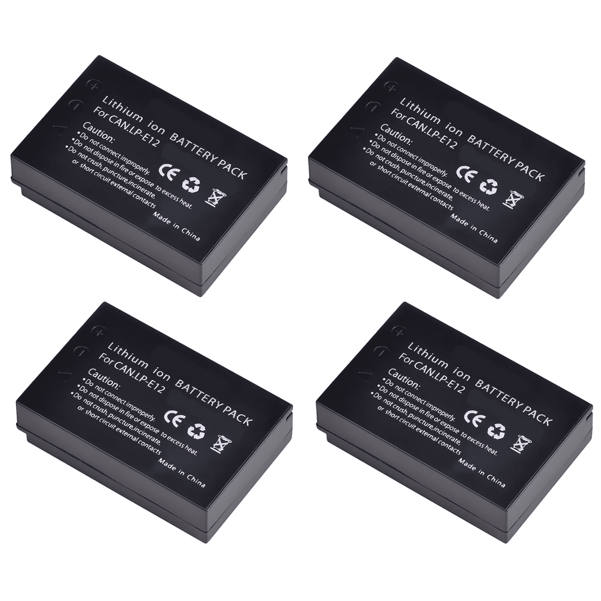 Genérico - 4 Baterías Lp-e12 Canon Alternativa