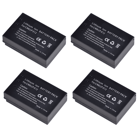 Genérico - 4 Baterías Lp-E12 Canon Alternativa