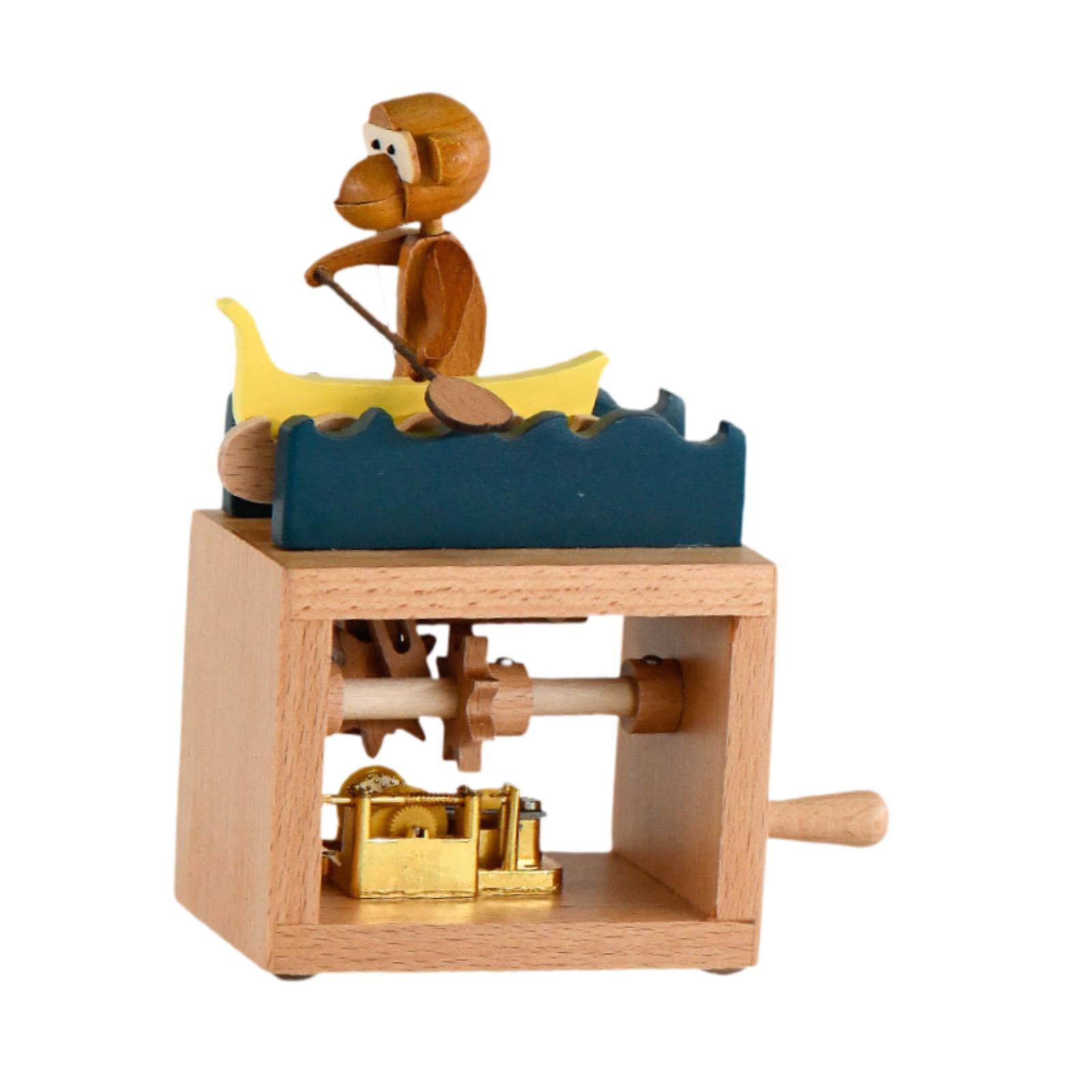 Bothyi - Caja De Música Con Manivela, Adornos Únicos Para Compañeros De Clase, Regalos De Cumpleaños, Mono